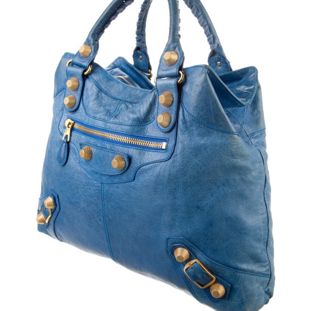Blue Balenciaga Crossbody Motorcross Giant 21 Brief Bag - Authentic - Picture 3 of 5